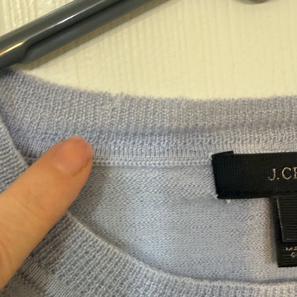 J. Crew Soft Blue Grey Merino Wool Light Top size‎ M
